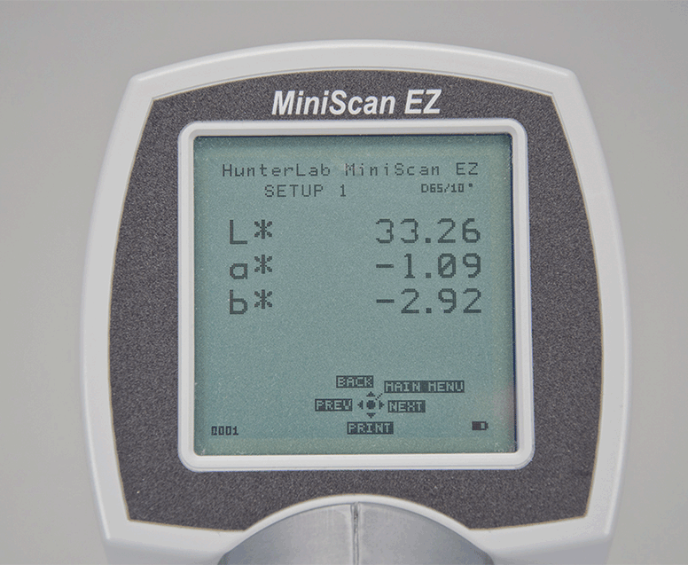 miniscan ez data display